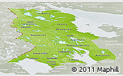 Physical Panoramic Map of Republic of Karelia, lighten, semi-desaturated