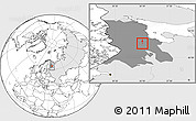 Blank Location Map of Segezha, highlighted country, highlighted parent region