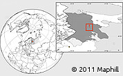 Blank Location Map of Segezha, highlighted parent region, highlighted grandparent region