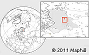 Blank Location Map of Segezha, highlighted parent region