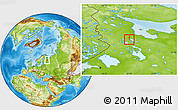 Physical Location Map of Segezha
