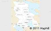 Classic Style Simple Map of Republic of Karelia, single color outside