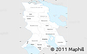Silver Style Simple Map of Republic of Karelia, single color outside