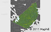 Satellite 3D Map of Sortavala, desaturated