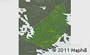 Satellite 3D Map of Sortavala, semi-desaturated