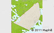 Shaded Relief 3D Map of Sortavala, physical outside