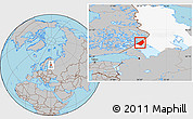 Gray Location Map of Sortavala, highlighted parent region
