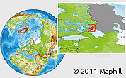 Physical Location Map of Sortavala, highlighted parent region, highlighted grandparent region
