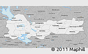 Gray 3D Map of Vologda Oblast