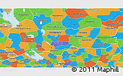 Political 3D Map of Vologda Oblast
