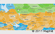 Political Shades 3D Map of Vologda Oblast