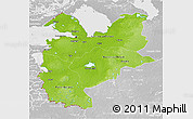 Physical 3D Map of Northwest, lighten, desaturated