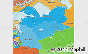 Political Shades 3D Map of Northwest