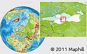 Physical Location Map of Kirovsk, highlighted parent region