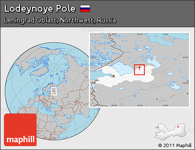 Gray Location Map of Lodeynoye Pole, highlighted parent region