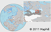 Gray Location Map of Lodeynoye Pole, highlighted parent region, highlighted grandparent region