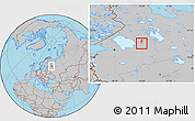 Gray Location Map of Lodeynoye Pole