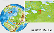 Physical Location Map of Lodeynoye Pole