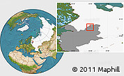 Satellite Location Map of Lodeynoye Pole, highlighted country, highlighted grandparent region