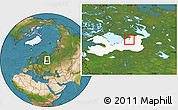 Satellite Location Map of Lodeynoye Pole, highlighted parent region