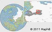 Savanna Style Location Map of Lodeynoye Pole, highlighted country, highlighted parent region, hill shading