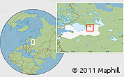Savanna Style Location Map of Lodeynoye Pole, highlighted parent region