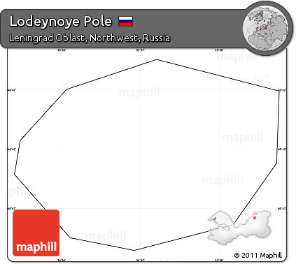 Blank Simple Map of Lodeynoye Pole, cropped outside, no labels