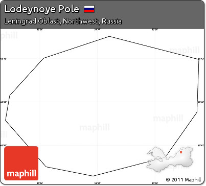 Blank Simple Map of Lodeynoye Pole, cropped outside, no labels