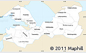 Classic Style Simple Map of Leningrad Oblast, single color outside