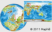 Physical Location Map of Slantsy, highlighted country, highlighted parent region, within the entire country