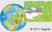 Physical Location Map of Tikhvin, highlighted parent region, highlighted grandparent region
