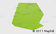 Physical 3D Map of Volosovskiy, single color outside