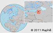 Gray Location Map of Volosovskiy