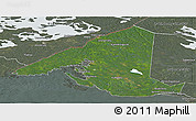 Satellite Panoramic Map of Vyborgskiy, semi-desaturated