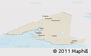Shaded Relief Panoramic Map of Vyborgskiy, single color outside