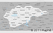 Gray 3D Map of Novgorod Oblast