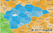 Political Shades Map of Novgorod Oblast