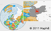 Political Location Map of Novgorodskiy, highlighted country, highlighted grandparent region