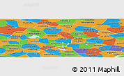 Political Panoramic Map of Novgorod Oblast