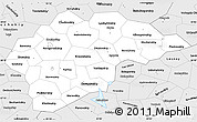 Silver Style Simple Map of Novgorod Oblast