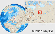 Shaded Relief Location Map of Volotovskiy