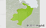 Physical 3D Map of Pechorskiy, lighten, semi-desaturated