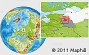 Physical Location Map of Pskovskiy, highlighted parent region, highlighted grandparent region