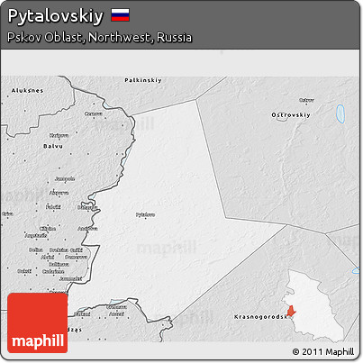 Silver Style 3D Map of Pytalovskiy