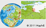Physical Location Map of Pytalovskiy, highlighted grandparent region