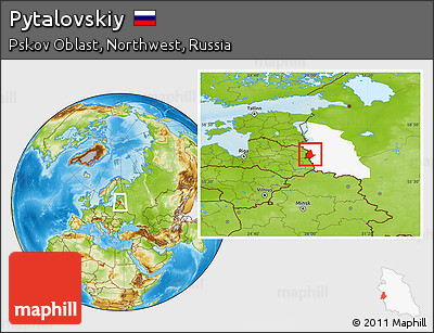 Physical Location Map of Pytalovskiy, highlighted parent region