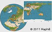 Satellite Location Map of Pytalovskiy, highlighted parent region, highlighted grandparent region, within the entire country