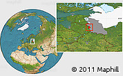 Satellite Location Map of Pytalovskiy, highlighted parent region, highlighted grandparent region