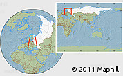 Savanna Style Location Map of Pytalovskiy, highlighted country, highlighted parent region, within the entire country, hill shading
