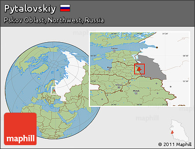 Savanna Style Location Map of Pytalovskiy, highlighted country, highlighted parent region